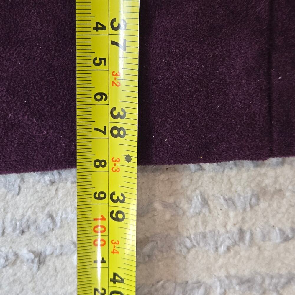 Calvin Klein Faux Suede Dress Purple Sheath Career Modern Gold 6 - Picture 7 of 8